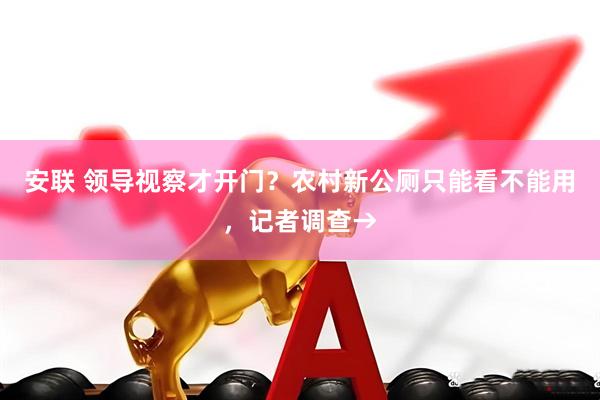 安联 领导视察才开门？农村新公厕只能看不能用，记者调查→