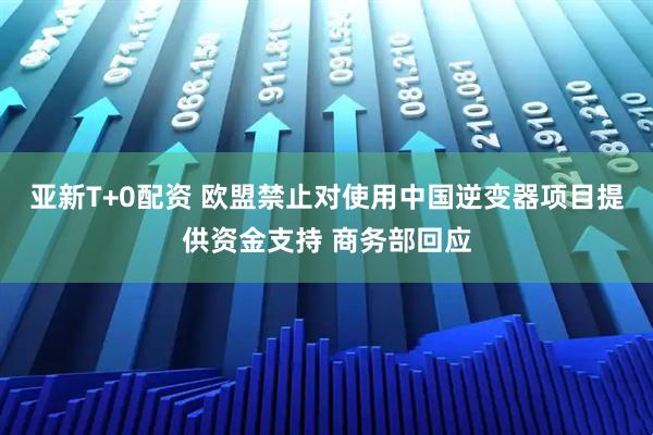 亚新T+0配资 欧盟禁止对使用中国逆变器项目提供资金支持 商务部回应